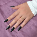 Trendy Jewelry 2pcs Minimalist Gold Silver Stackable Multiple Open Cuff Ring Set