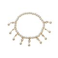 Feelontop Handmade Elastic Pearl Bead Anklet Barefoot Sandal Beach Bling Jewelry